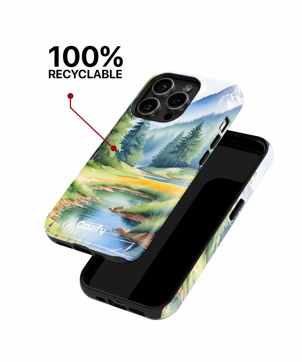 Serene Nature Escape with Majestic Peaks iPhone case Case Cazify - Delivery Canada