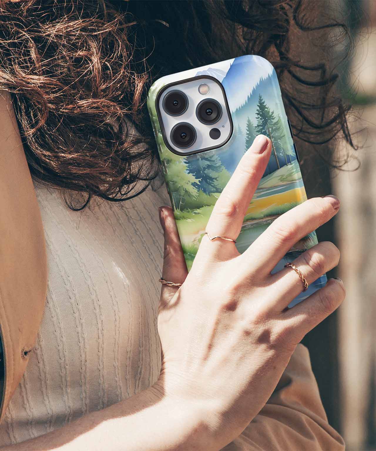 Serene Nature Escape with Majestic Peaks iPhone case Case Cazify - Delivery Canada