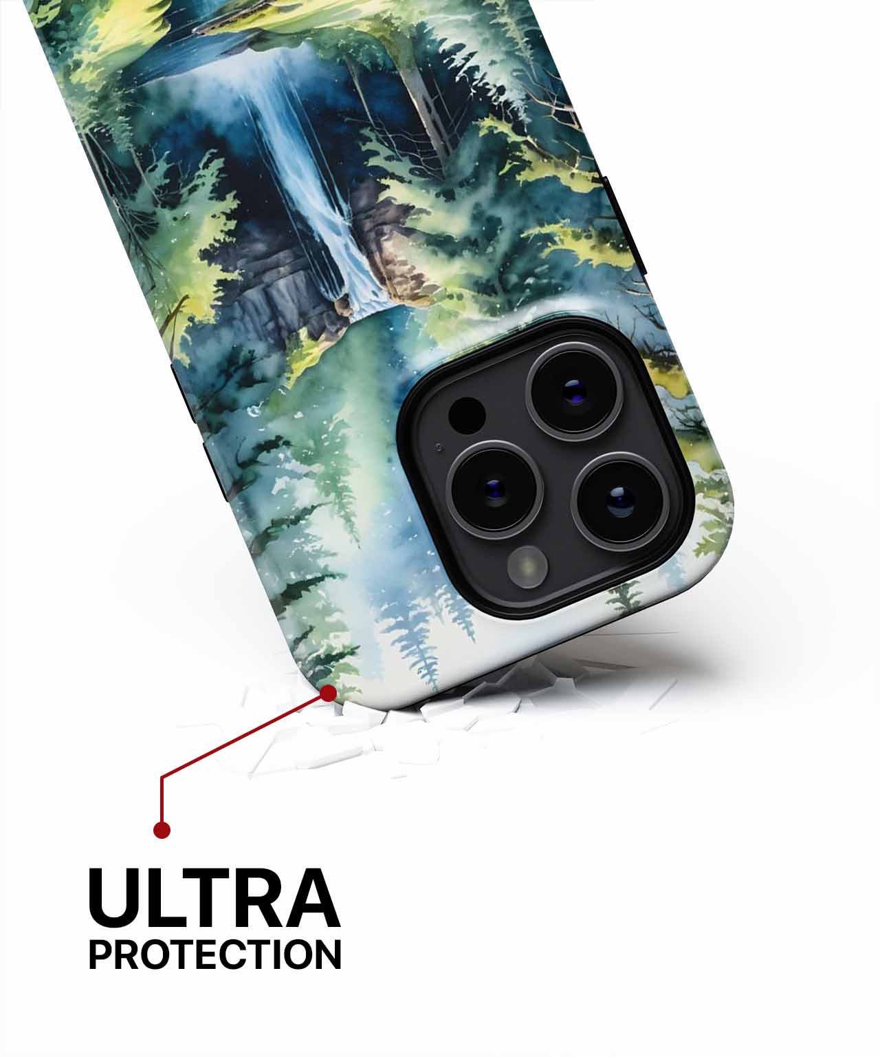 Serene Nature Escape with Waterfall iPhone case Case Cazify - Delivery Canada