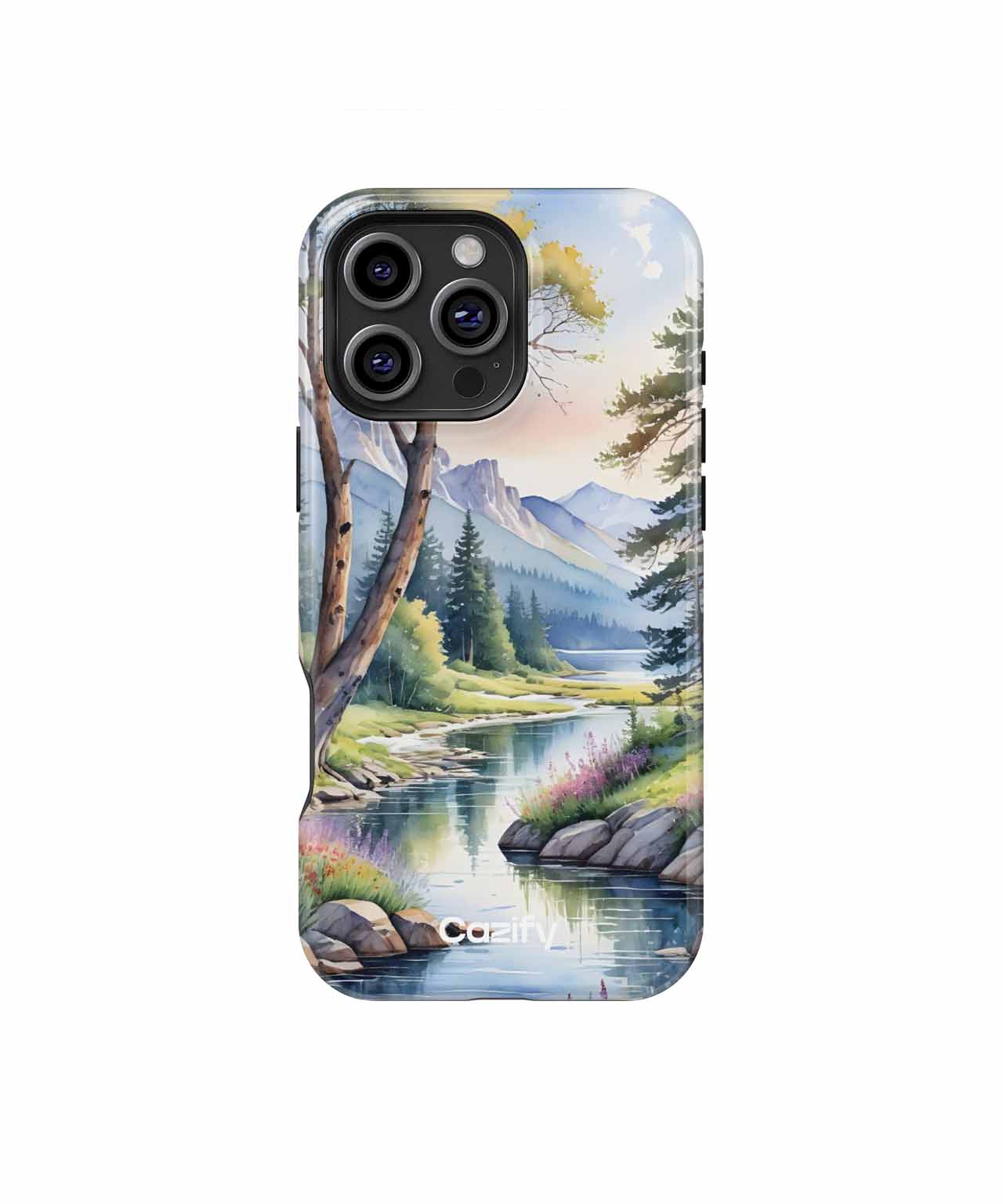 Serene Nature's Paradise with Flowing River iPhone case Case Cazify - Delivery Canada