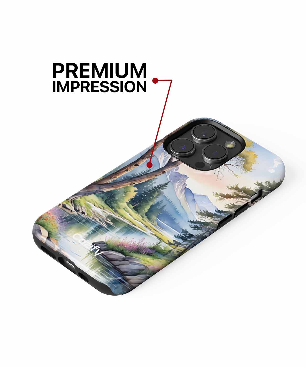 Serene Nature's Paradise with Flowing River iPhone case Case Cazify - Delivery Canada