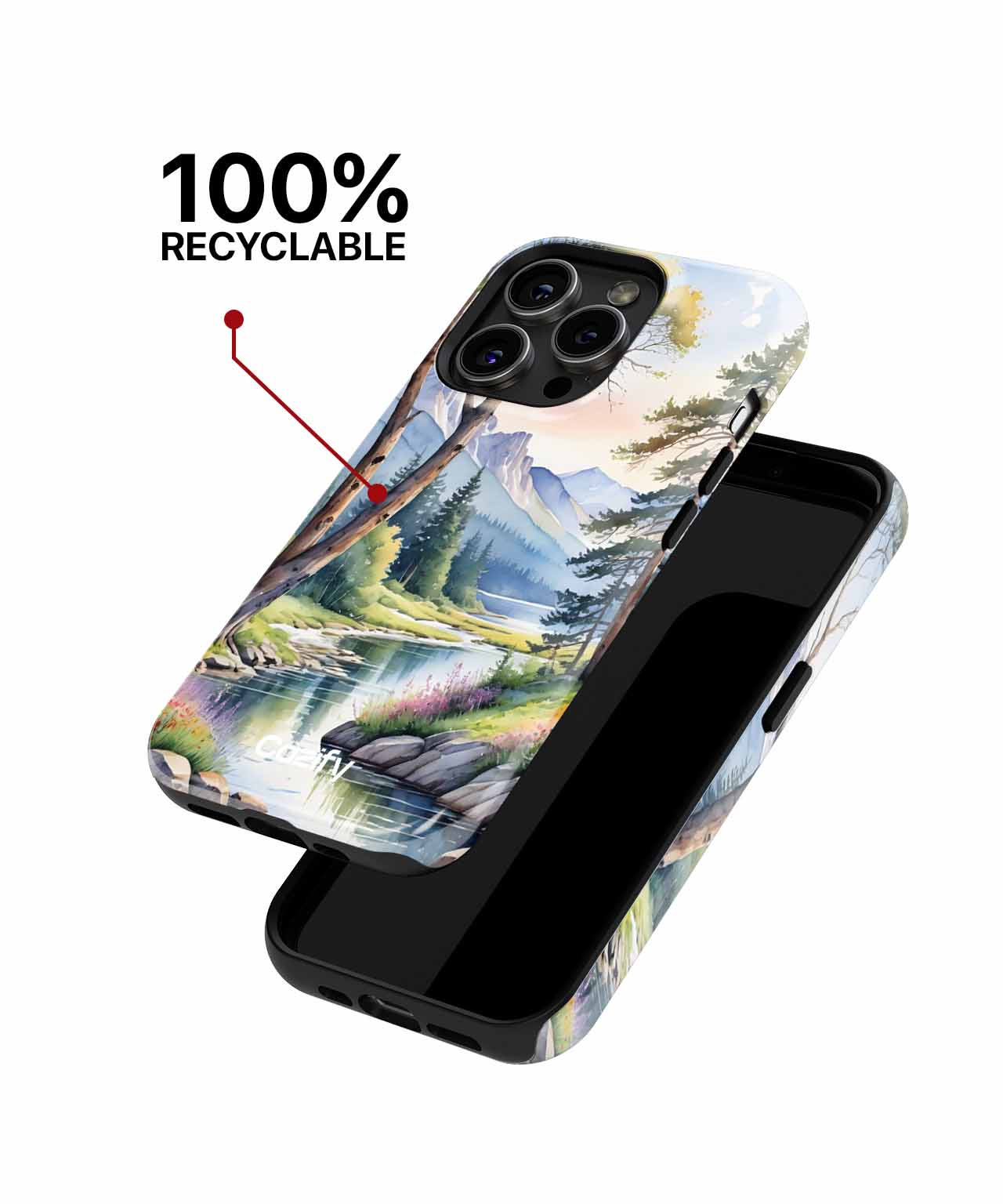 Serene Nature's Paradise with Flowing River iPhone case Case Cazify - Delivery Canada