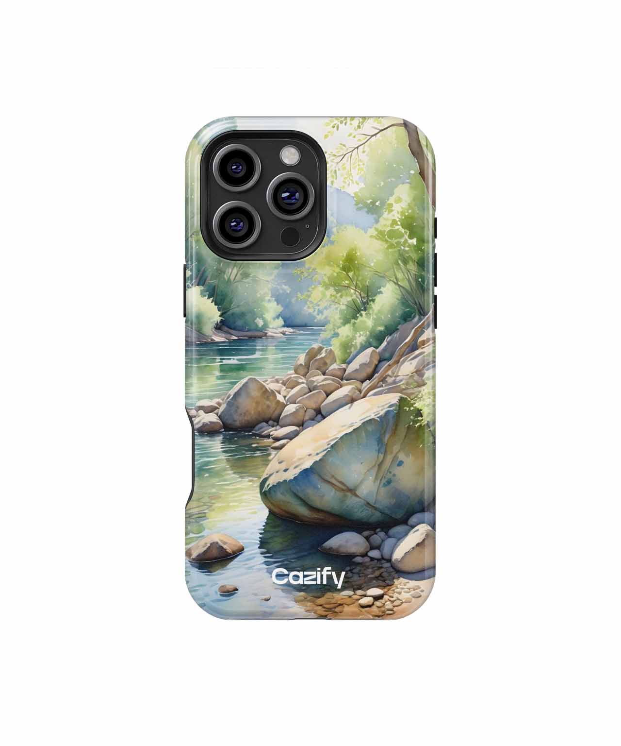 Serene Riverbank Retreat with Rocky Beaches iPhone case Case Cazify - Delivery Canada