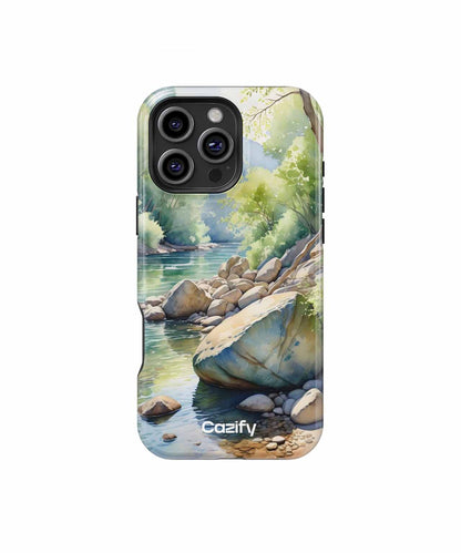 Serene Riverbank Retreat with Rocky Beaches iPhone case Case Cazify - Delivery Canada
