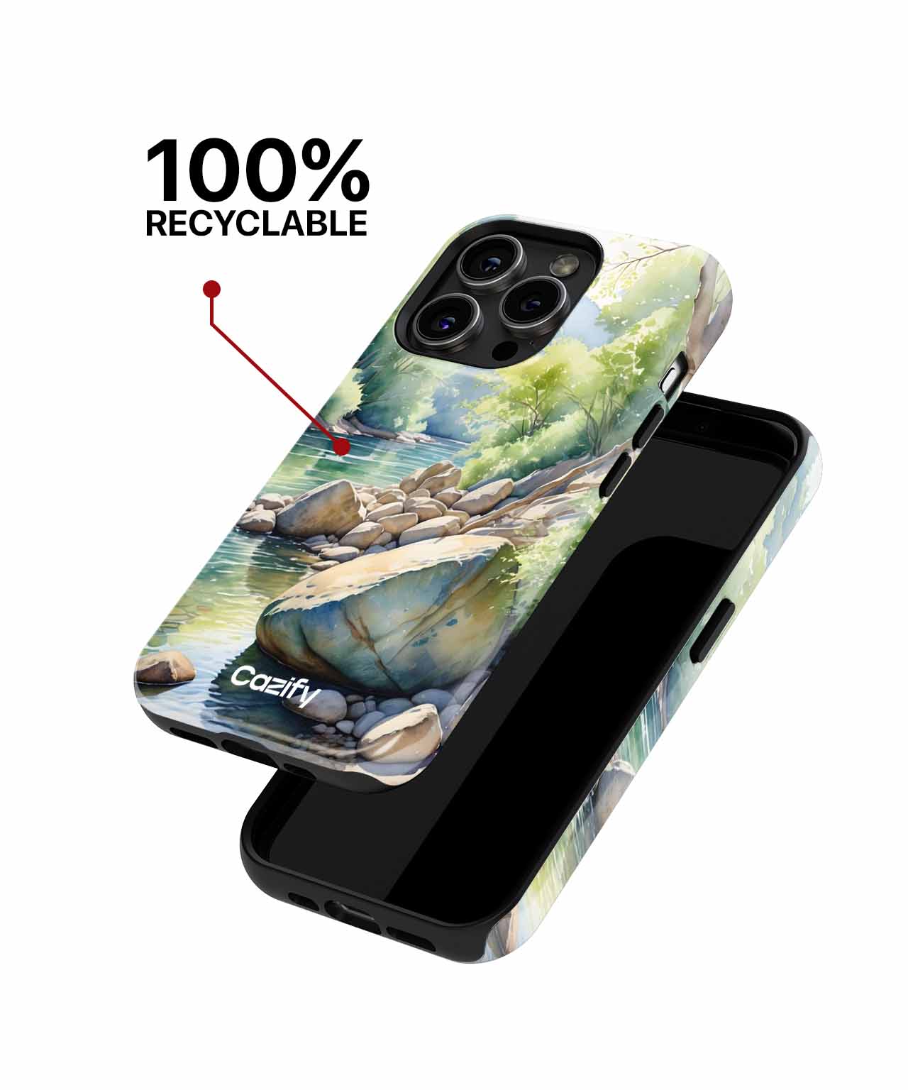Serene Riverbank Retreat with Rocky Beaches iPhone case Case Cazify - Delivery Canada