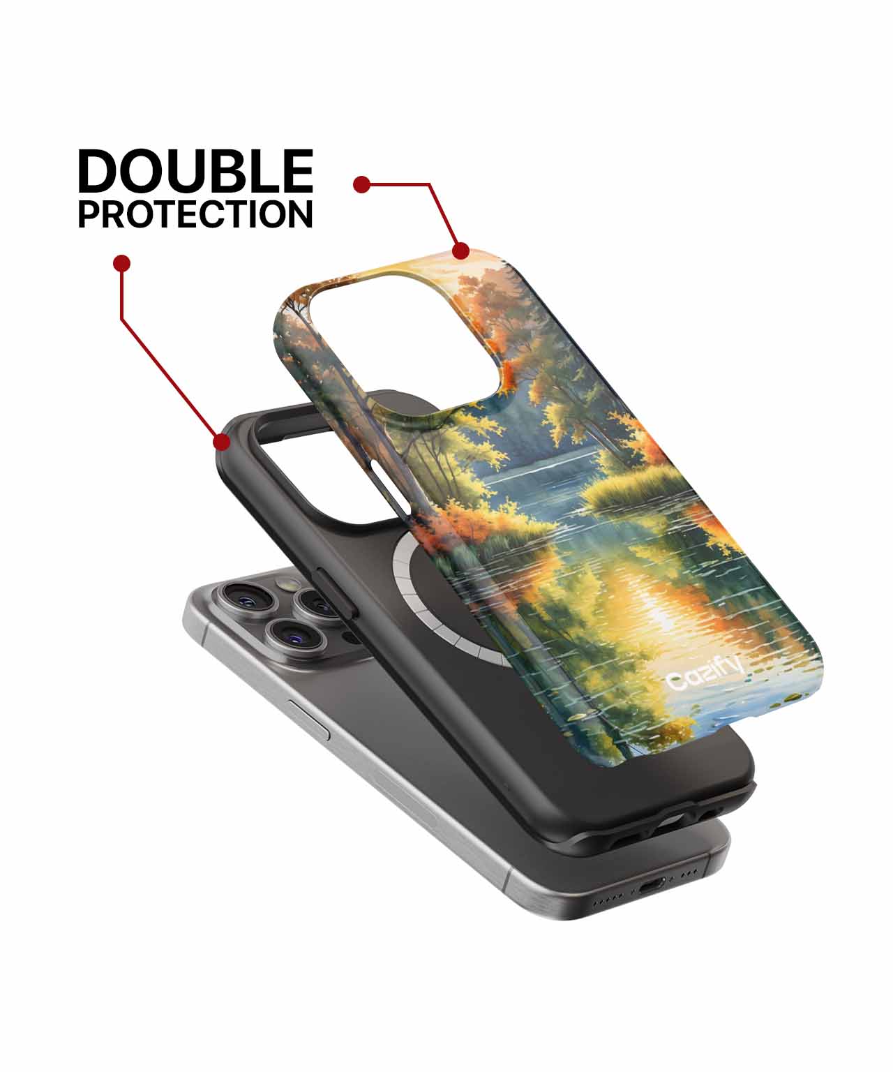 Serene Sunset on the Tranquil Lake iPhone case Case Cazify - Delivery Canada