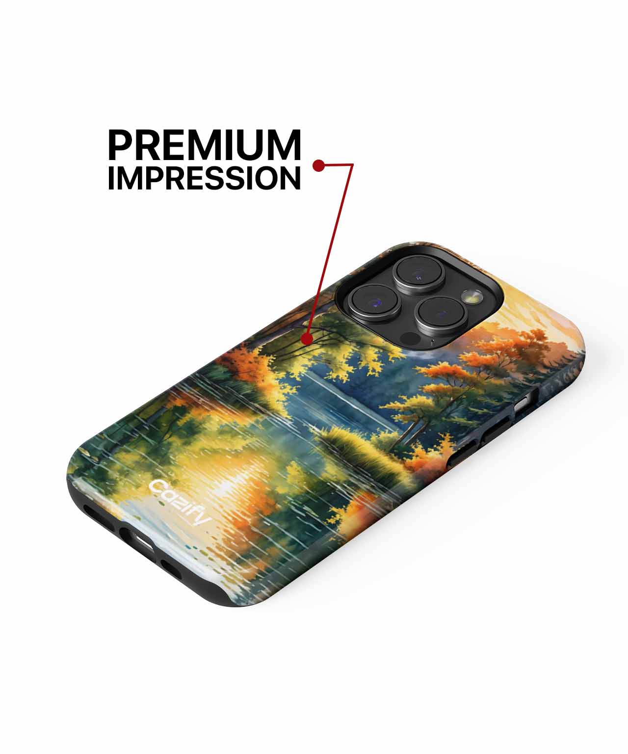 Serene Sunset on the Tranquil Lake iPhone case Case Cazify - Delivery Canada