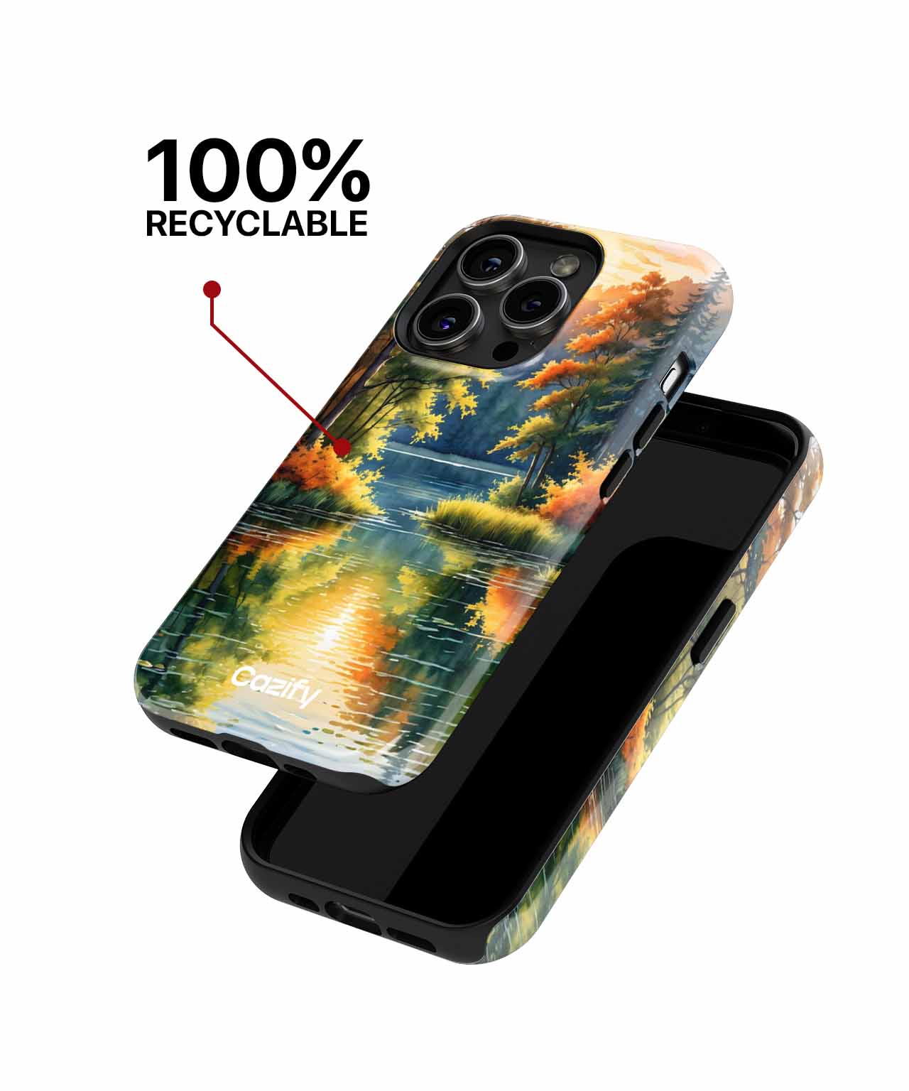 Serene Sunset on the Tranquil Lake iPhone case Case Cazify - Delivery Canada