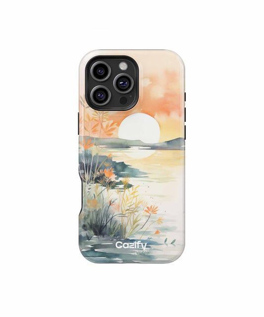 Serene Sunset over Blossoming Waters iPhone case Case Cazify - Delivery Canada