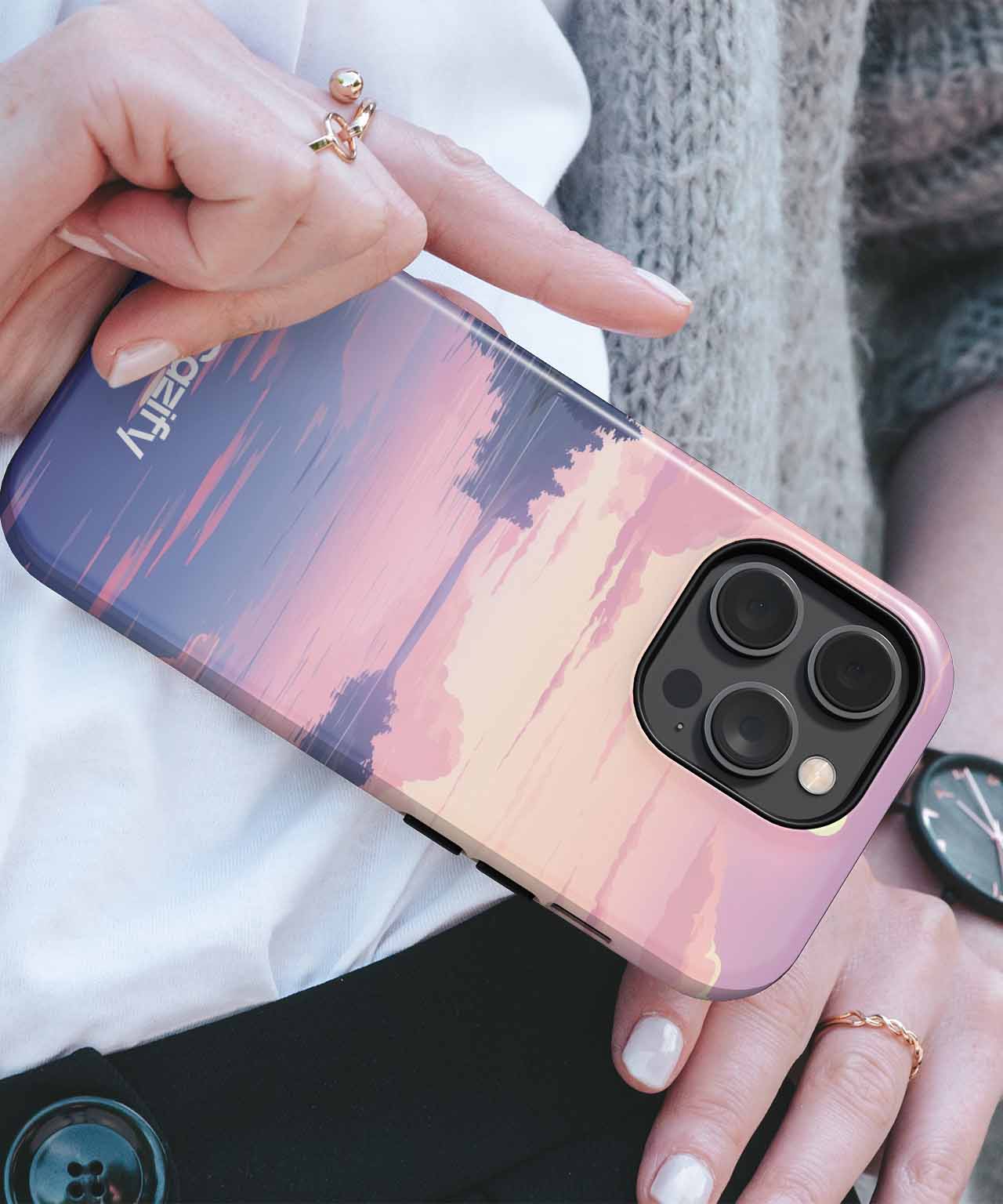 Serene Sunset Over Calm Waters iPhone case Case Cazify - Delivery Canada