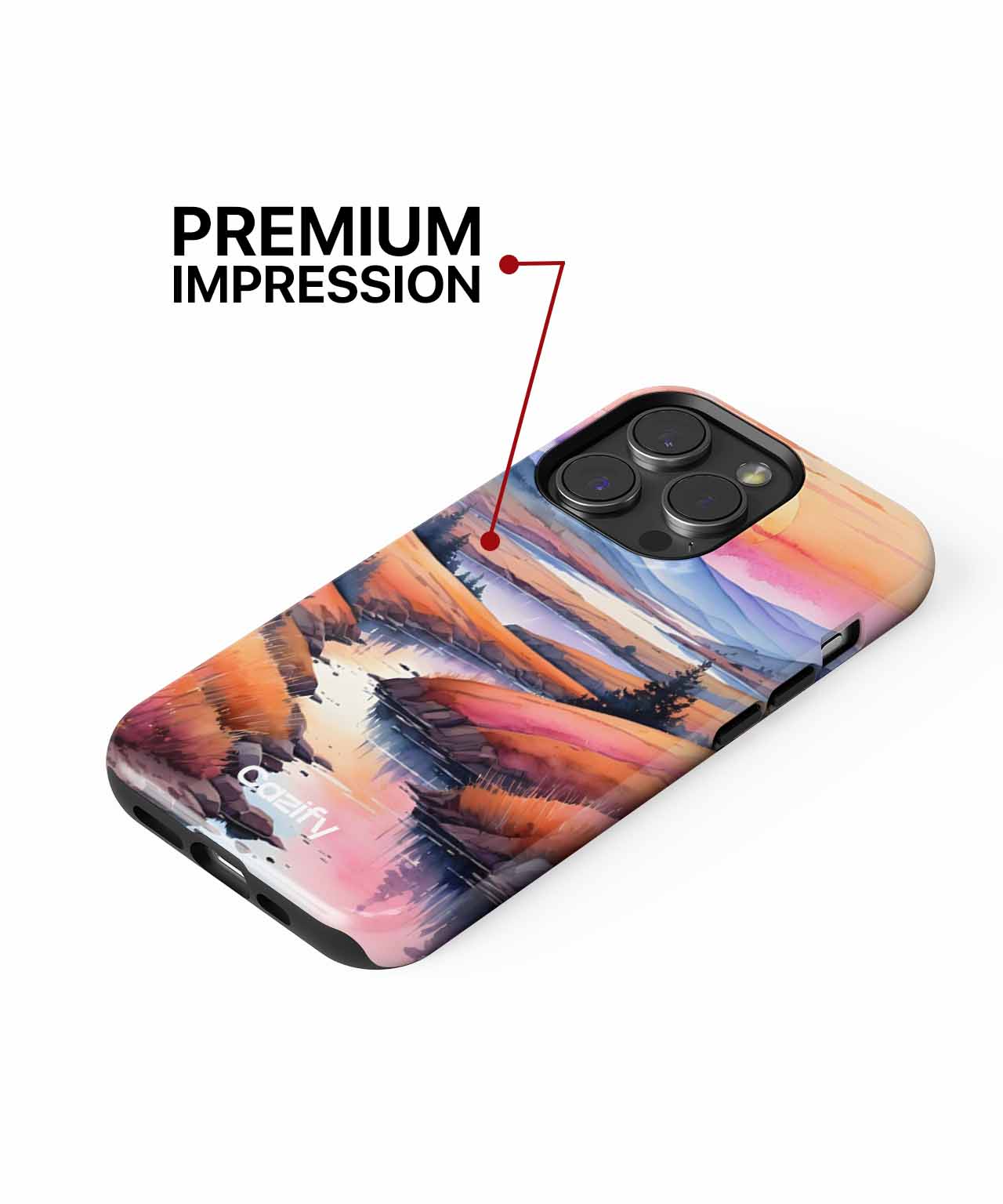 Serene Sunset Over Colorful Hills iPhone case Case Cazify - Delivery Canada