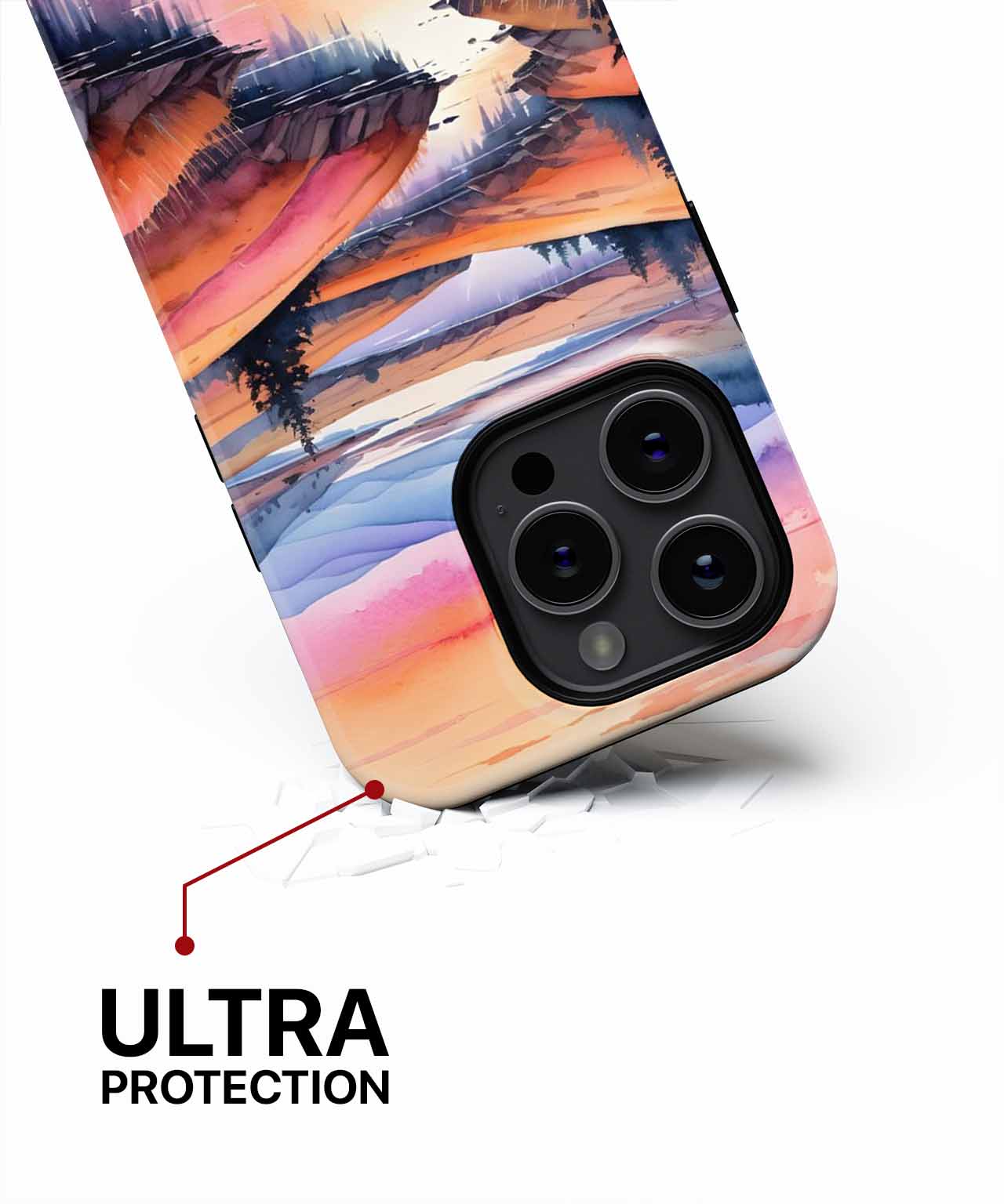 Serene Sunset Over Colorful Hills iPhone case Case Cazify - Delivery Canada