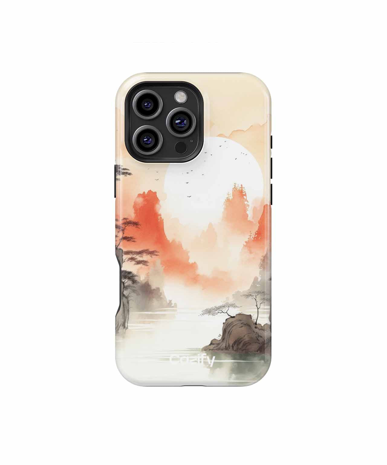Serene Sunset Over Misty Mountains iPhone case Case Cazify - Delivery Canada