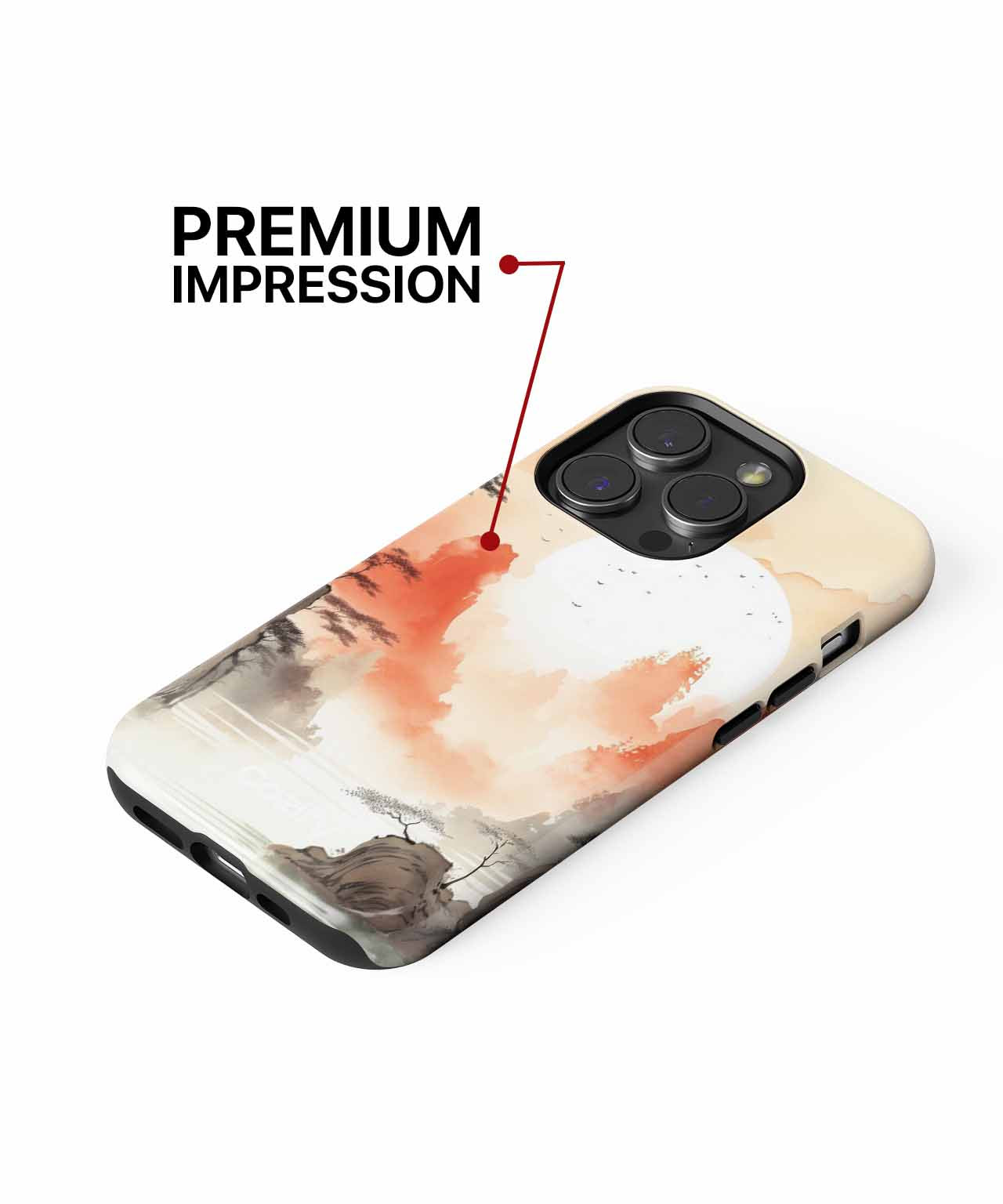 Serene Sunset Over Misty Mountains iPhone case Case Cazify - Delivery Canada