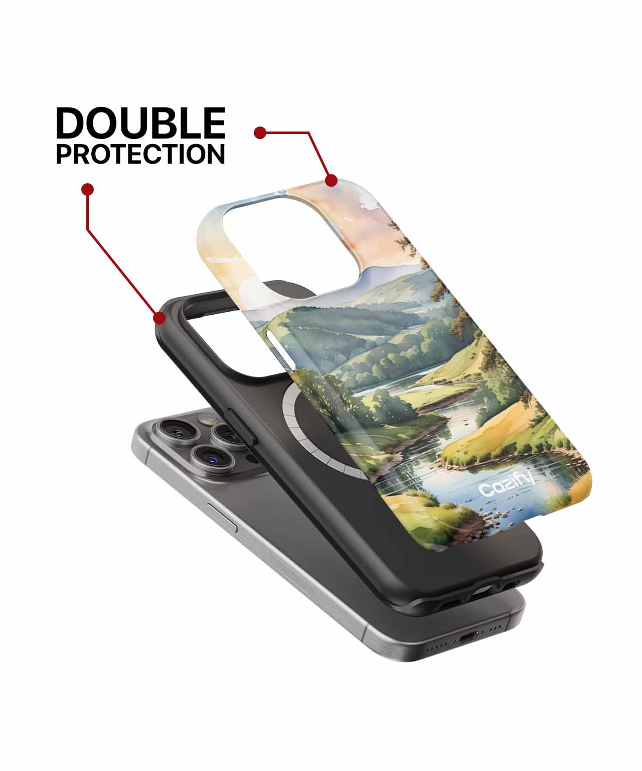 Serene Sunset Over Rolling Hills iPhone case Case Cazify - Delivery Canada