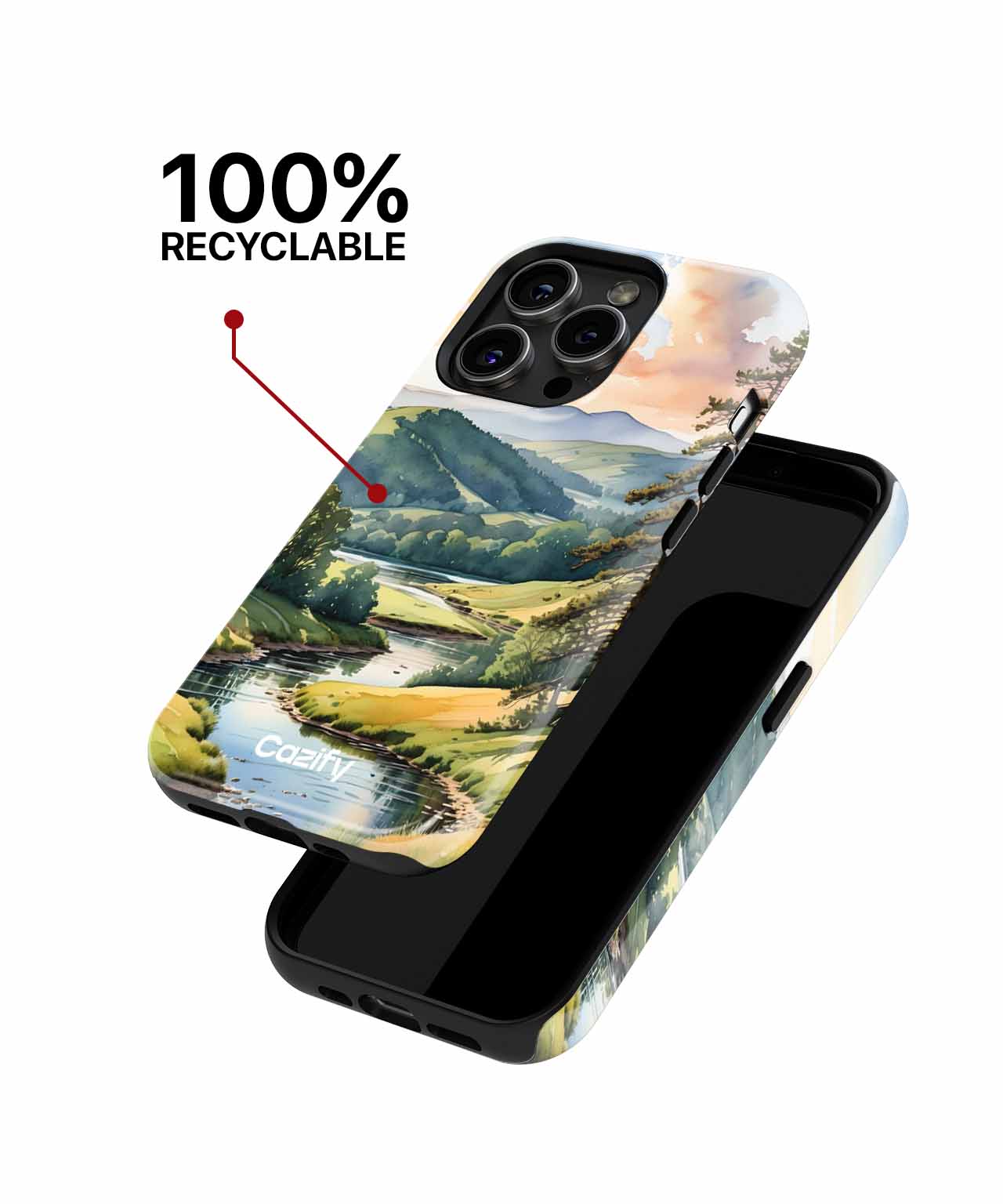 Serene Sunset Over Rolling Hills iPhone case Case Cazify - Delivery Canada