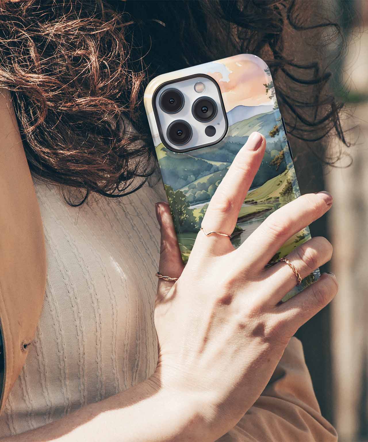Serene Sunset Over Rolling Hills iPhone case Case Cazify - Delivery Canada