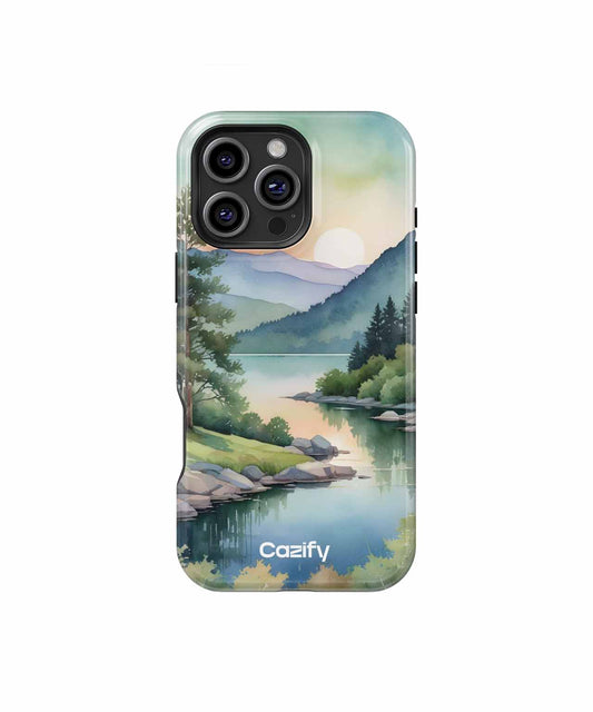 Serene Sunset Over Tranquil Lake iPhone case Case Cazify - Delivery Canada
