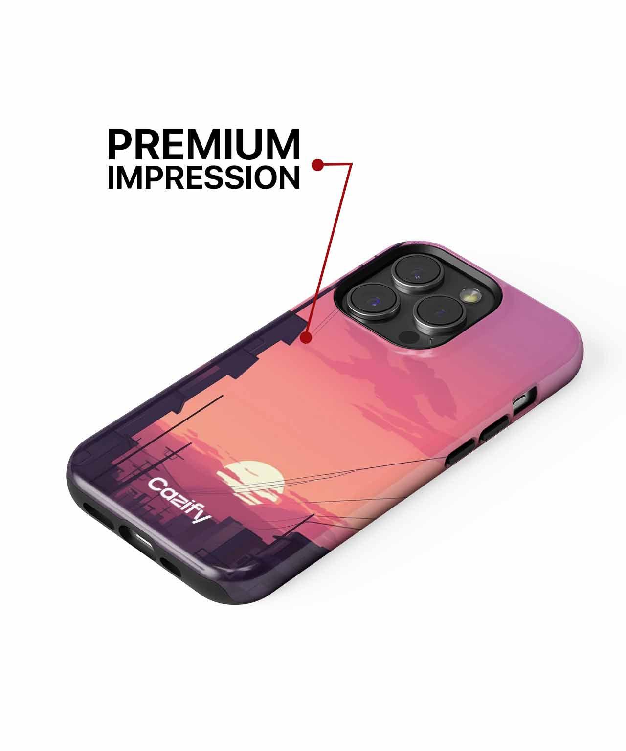 Serene Sunset Over Urban Skyline iPhone case Case Cazify - Delivery Canada