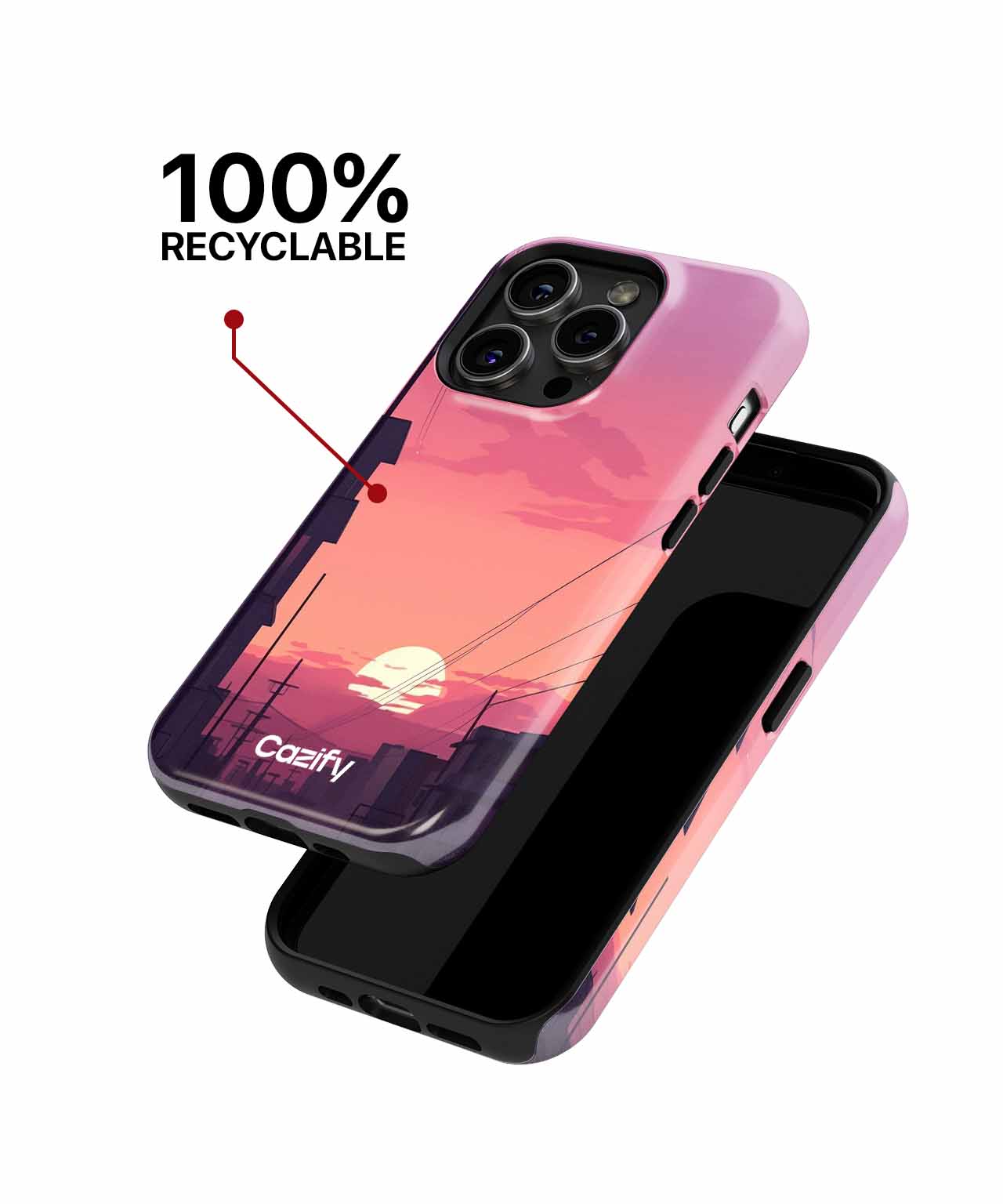 Serene Sunset Over Urban Skyline iPhone case Case Cazify - Delivery Canada