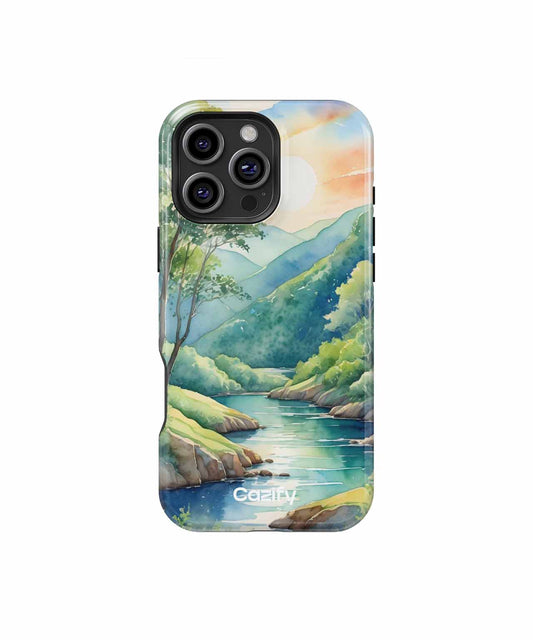 Serene Sunset River View iPhone case Case Cazify - Delivery Canada