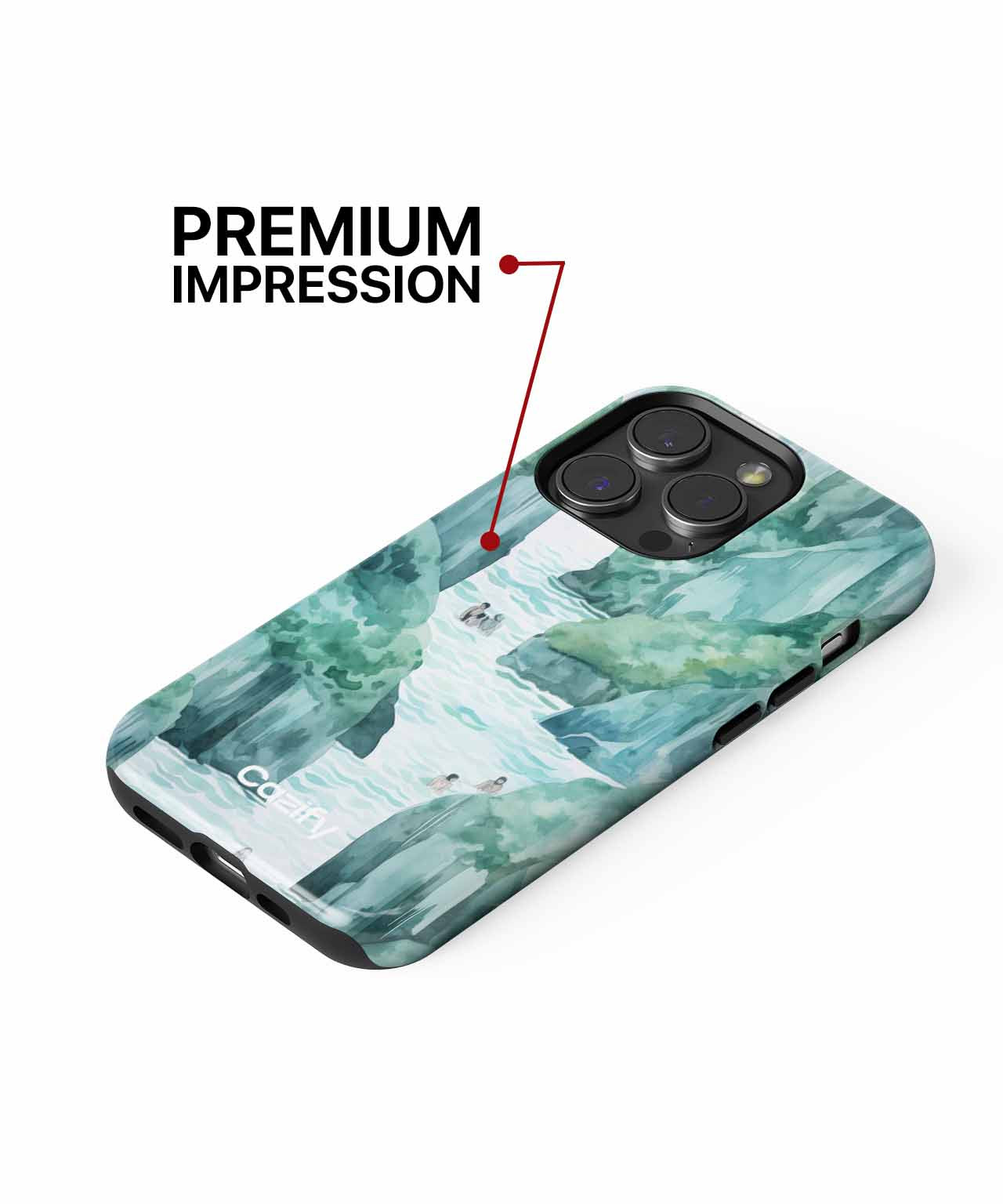 Serene Waterfall Escape in the Mountains iPhone case Case Cazify - Delivery Canada