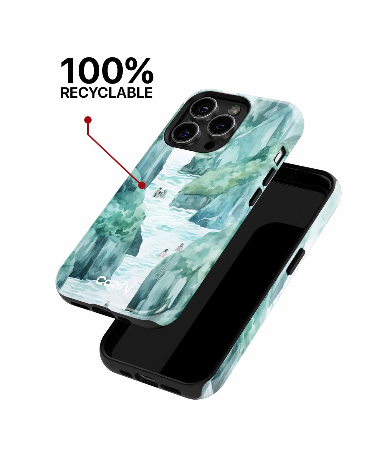 Serene Waterfall Escape in the Mountains iPhone case Case Cazify - Delivery Canada