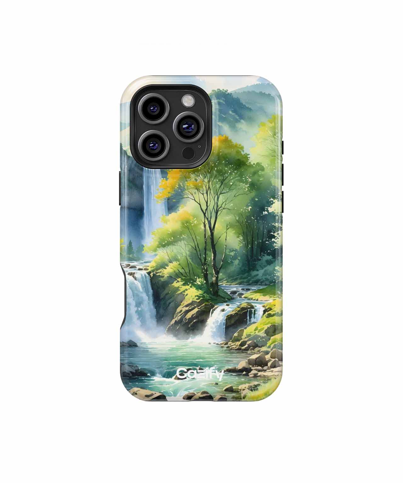 Serene Waterfall Wonderland with Green Haven iPhone case Case Cazify - Delivery Canada