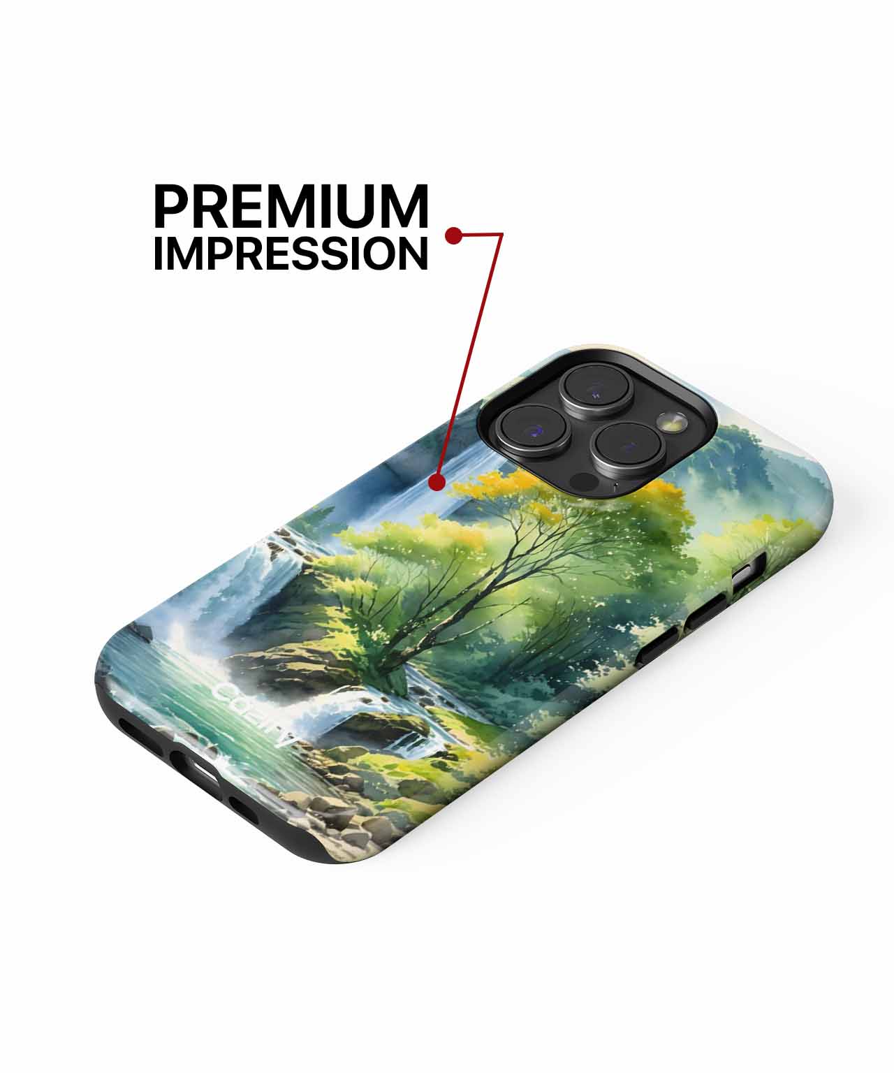 Serene Waterfall Wonderland with Green Haven iPhone case Case Cazify - Delivery Canada