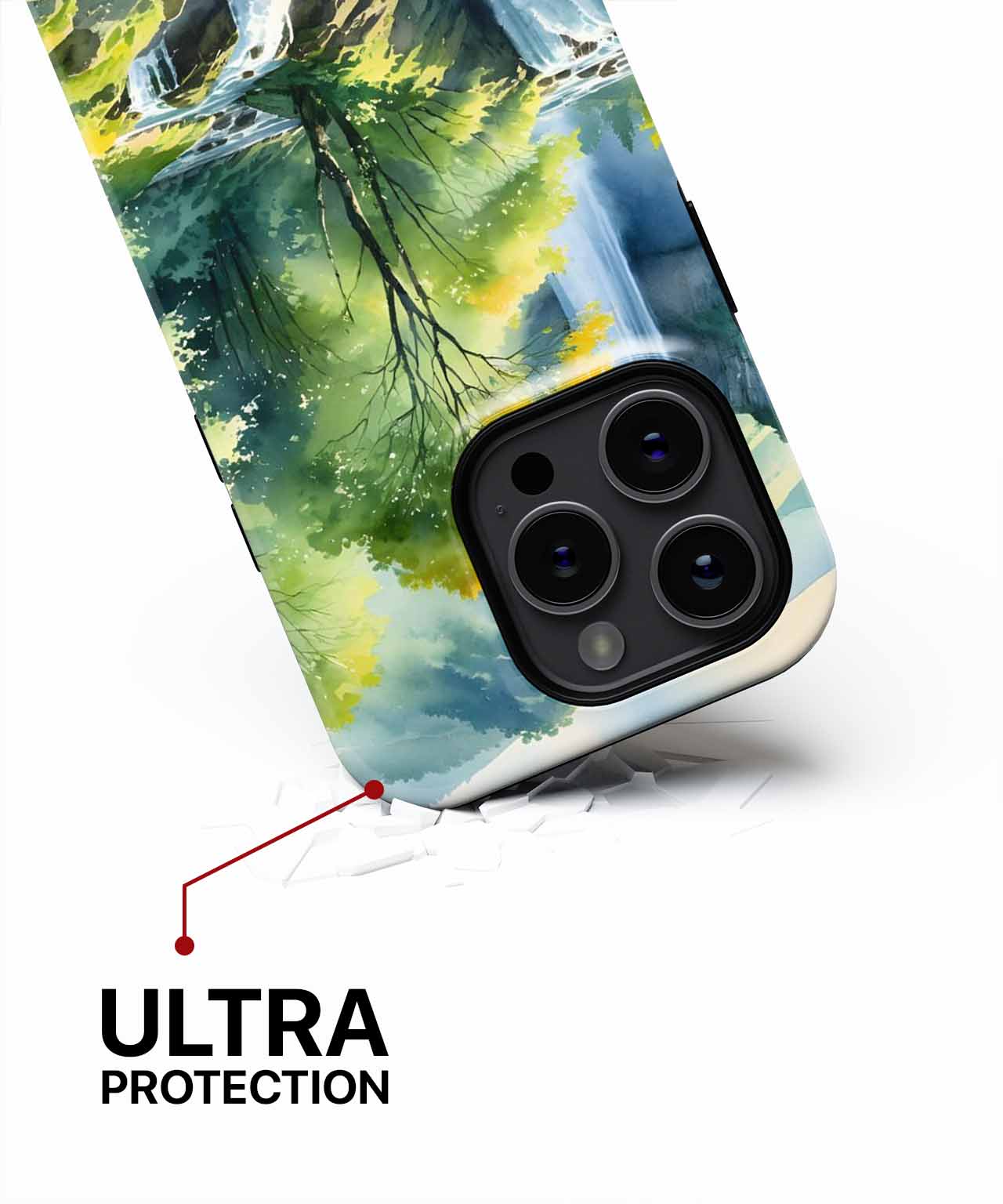Serene Waterfall Wonderland with Green Haven iPhone case Case Cazify - Delivery Canada