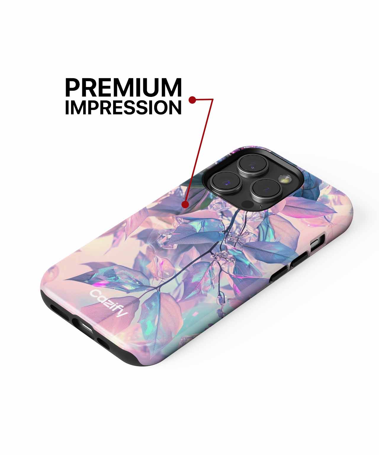 Shimmering Pastel Leafy Dreamscape iPhone case Case Cazify - Delivery Canada