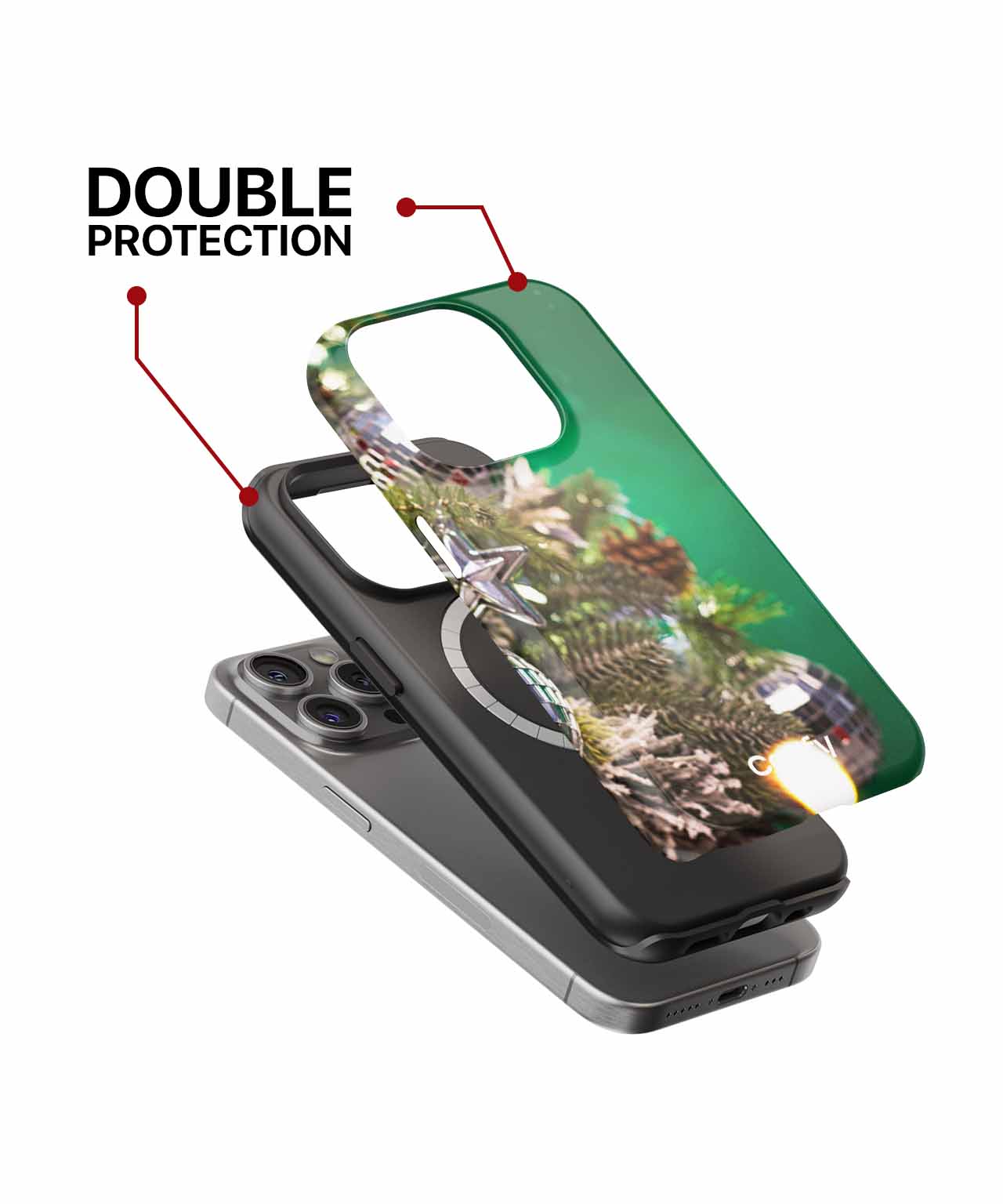 Shiny Christmas Tree Decorations Display iPhone case Case Cazify - Delivery Canada