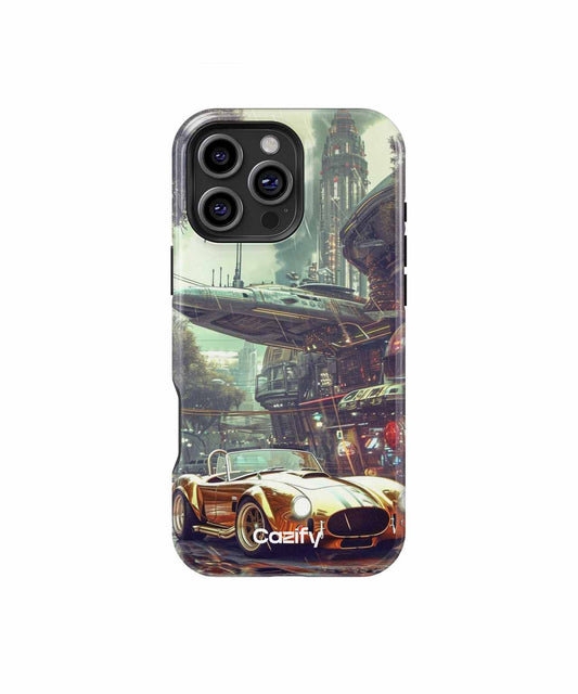 Shiny Cobra in Futuristic Metropolis iPhone case Case Cazify - Delivery Canada