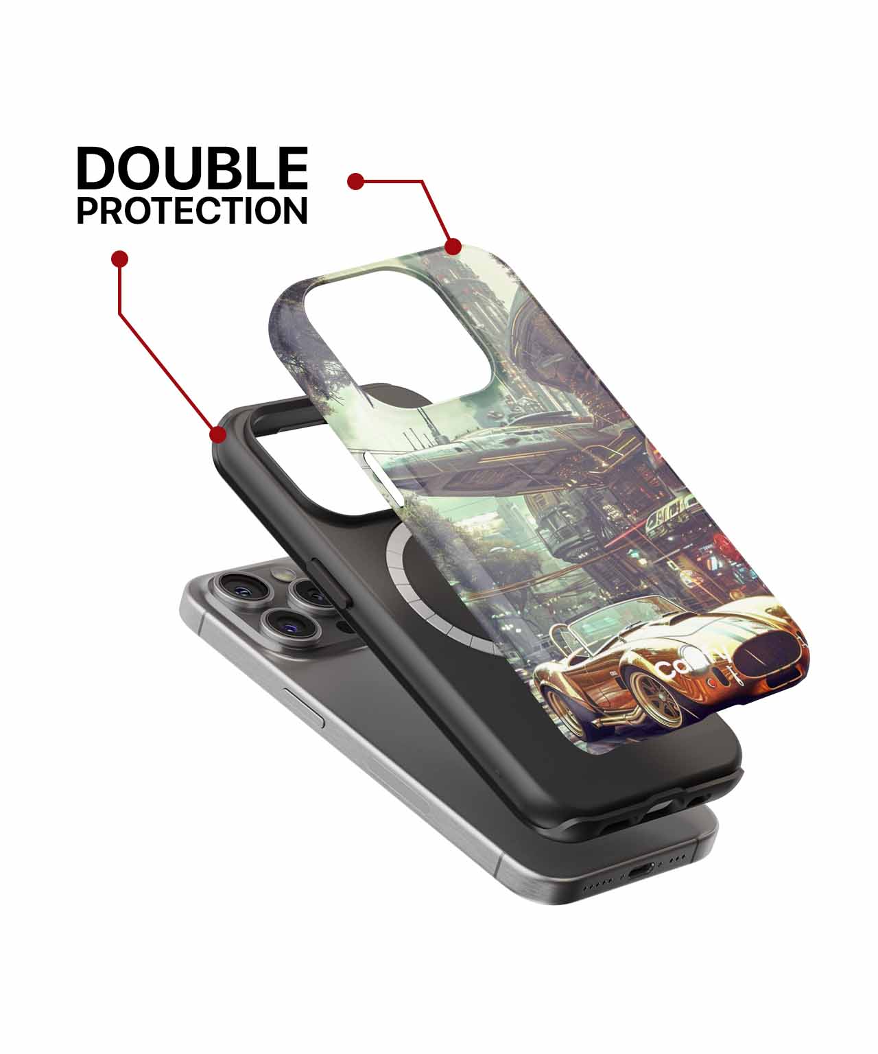 Shiny Cobra in Futuristic Metropolis iPhone case Case Cazify - Delivery Canada