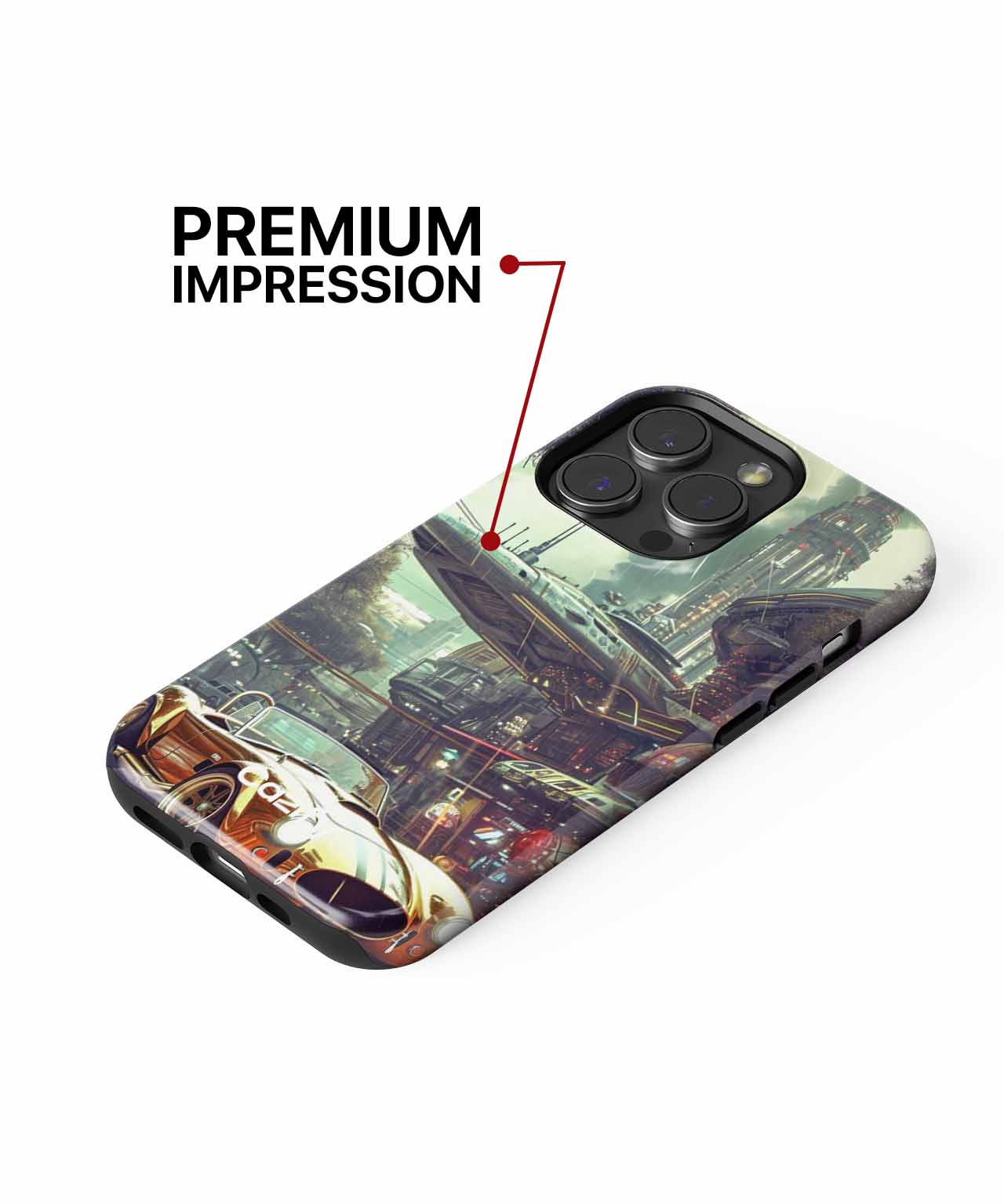 Shiny Cobra in Futuristic Metropolis iPhone case Case Cazify - Delivery Canada