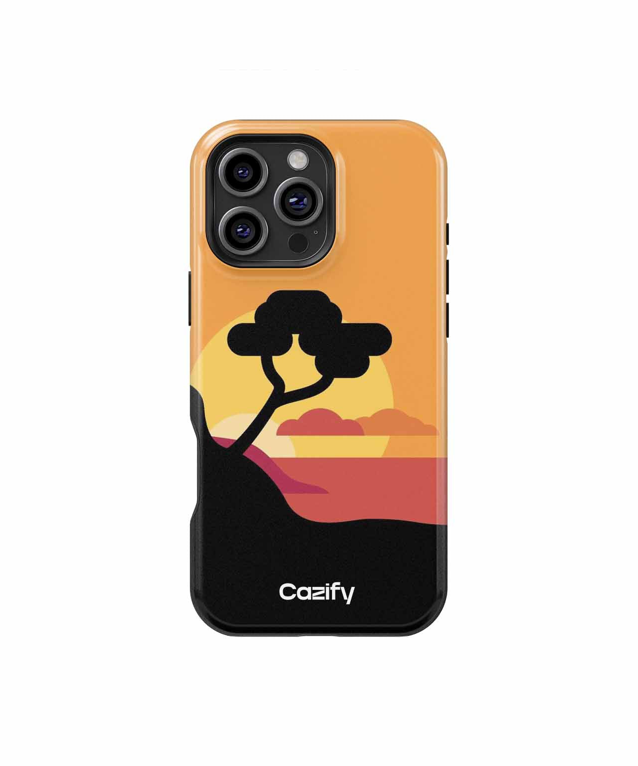 Silly Sunset Tree Silhouette iPhone case Case Cazify - Delivery Canada