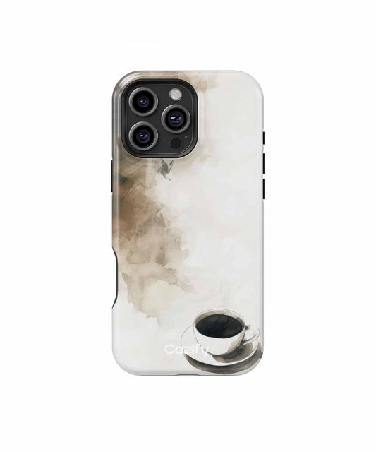 Sipping Serenity Over Coffee Splash iPhone case Case Cazify - Delivery Canada