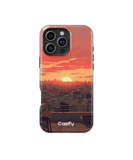 Sizzling Sunset Over Urban Rooftops iPhone case Case Cazify - Delivery Canada