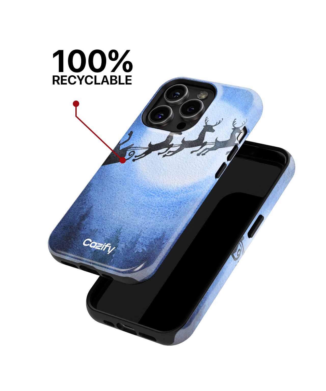 Sleighing Through the Starry Night iPhone case Case Cazify - Delivery Canada
