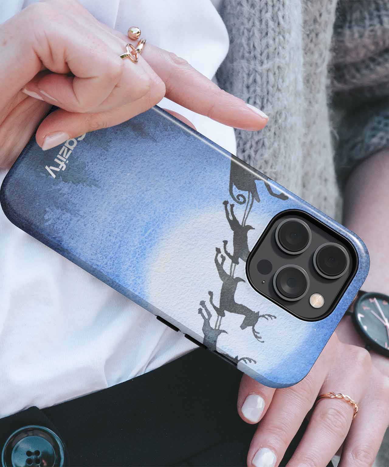 Sleighing Through the Starry Night iPhone case Case Cazify - Delivery Canada