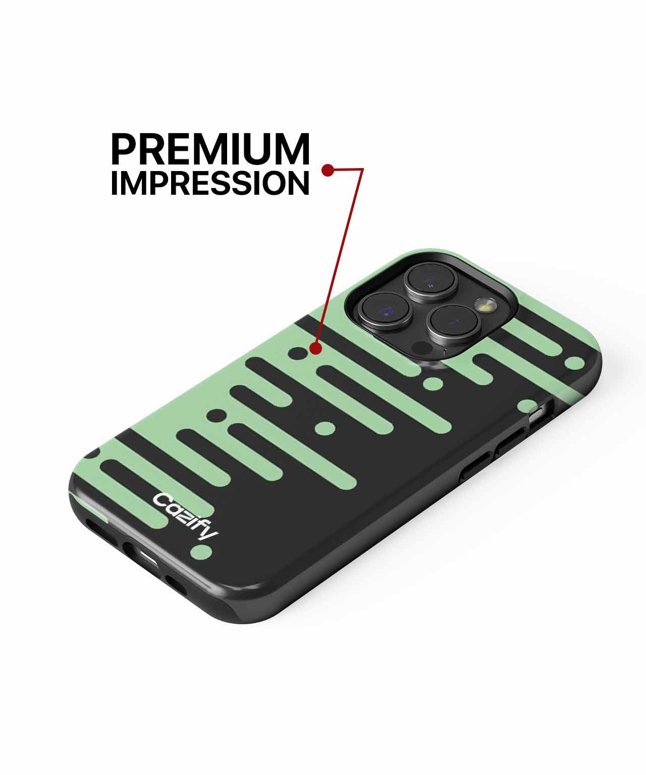 Slimy Green Slippery Stripes iPhone case Case Cazify - Delivery Canada