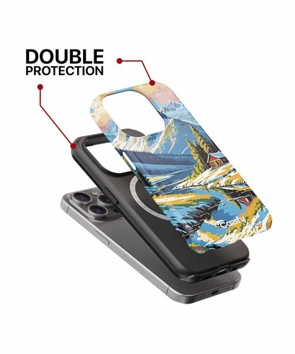 Snowy Mountain Retreat with Cozy Cabin iPhone case Case Cazify - Delivery Canada