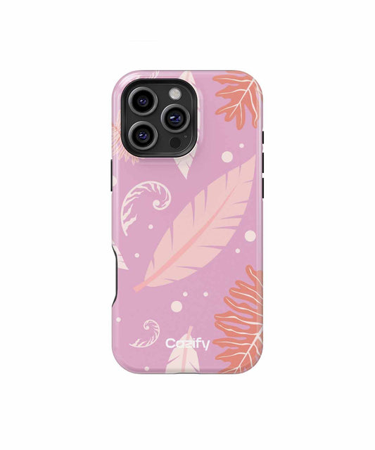 Softly Blushing Leaves Dance on Pink iPhone case Case Cazify - Delivery Canada