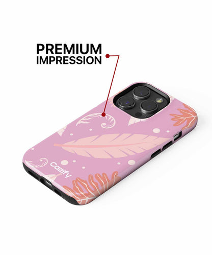 Softly Blushing Leaves Dance on Pink iPhone case Case Cazify - Delivery Canada