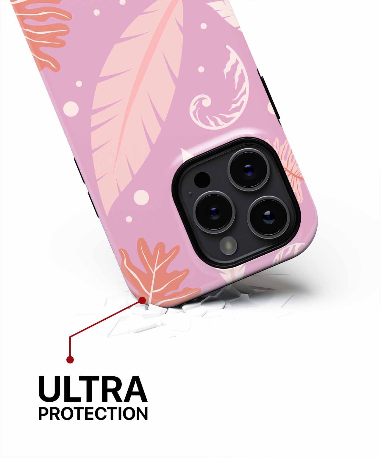 Softly Blushing Leaves Dance on Pink iPhone case Case Cazify - Delivery Canada