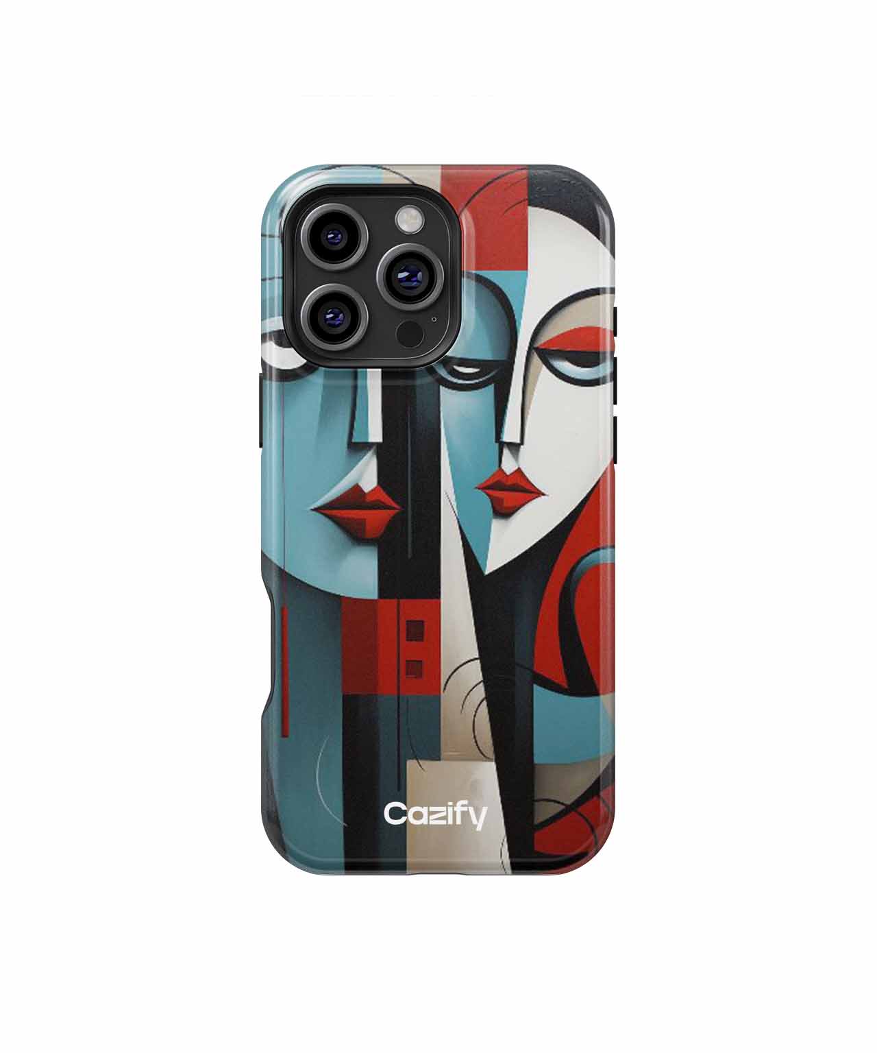 Sophisticated Colorful Faces Cheek to Cheek iPhone case Case Cazify - Delivery Canada