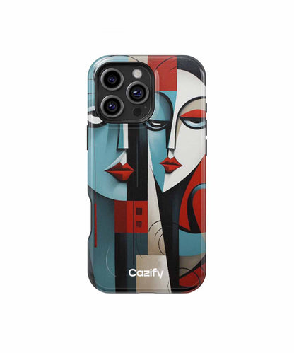 Sophisticated Colorful Faces Cheek to Cheek iPhone case Case Cazify - Delivery Canada