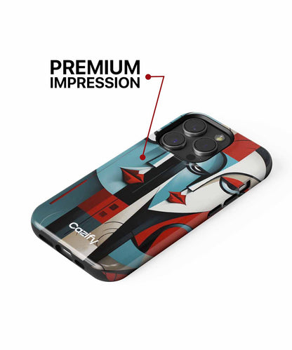 Sophisticated Colorful Faces Cheek to Cheek iPhone case Case Cazify - Delivery Canada