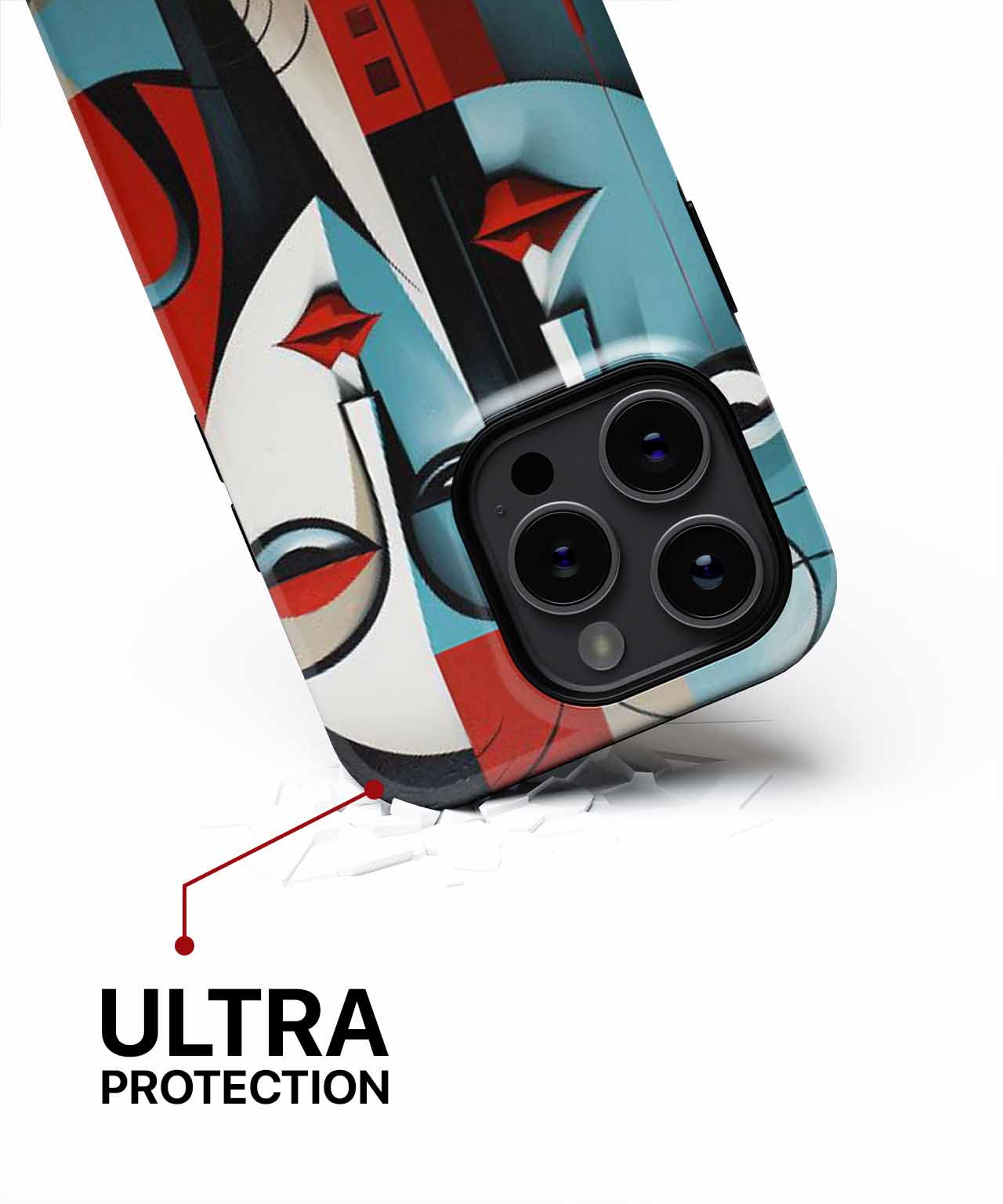 Sophisticated Colorful Faces Cheek to Cheek iPhone case Case Cazify - Delivery Canada