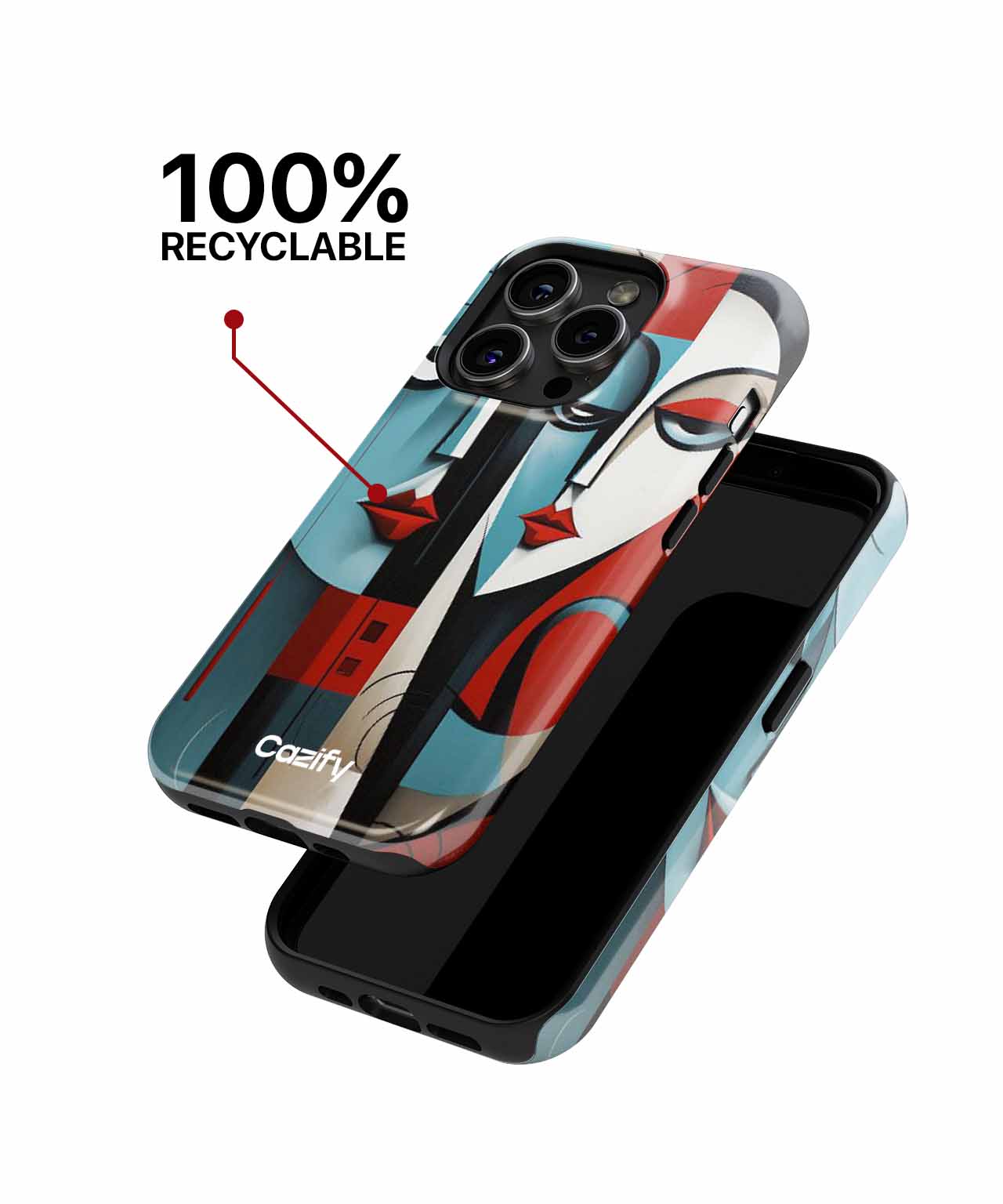 Sophisticated Colorful Faces Cheek to Cheek iPhone case Case Cazify - Delivery Canada